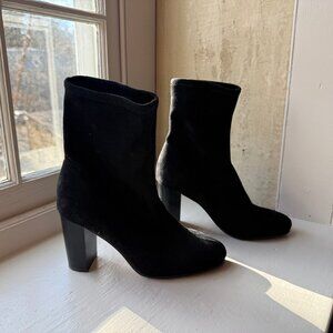 Vince Camuto Black Faux Suede Ankle Boots